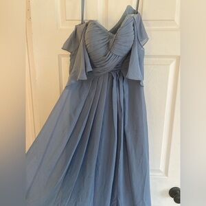Elegant Blue Evening gown Morilee bridesmaid